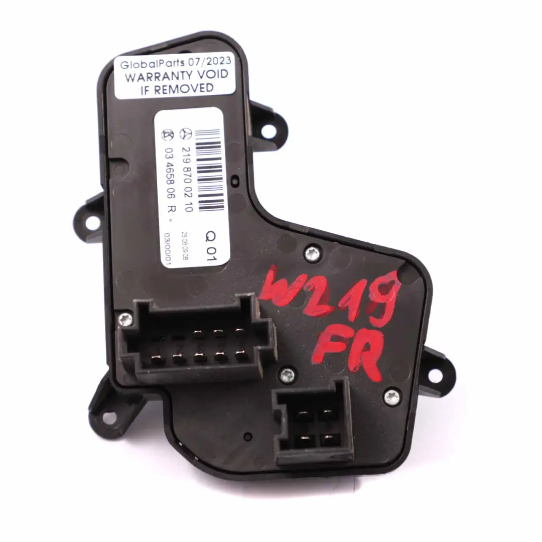 Interruptor Asiento Delantero Derecho Ajuste Panel para Mercedes CLS C219 con número de pieza A2198700210 Mercedes CLS C219 Interruptor Asiento Delantero Derecho Ajuste Panel - SKU A2198700210 - Número de pieza A2198700210