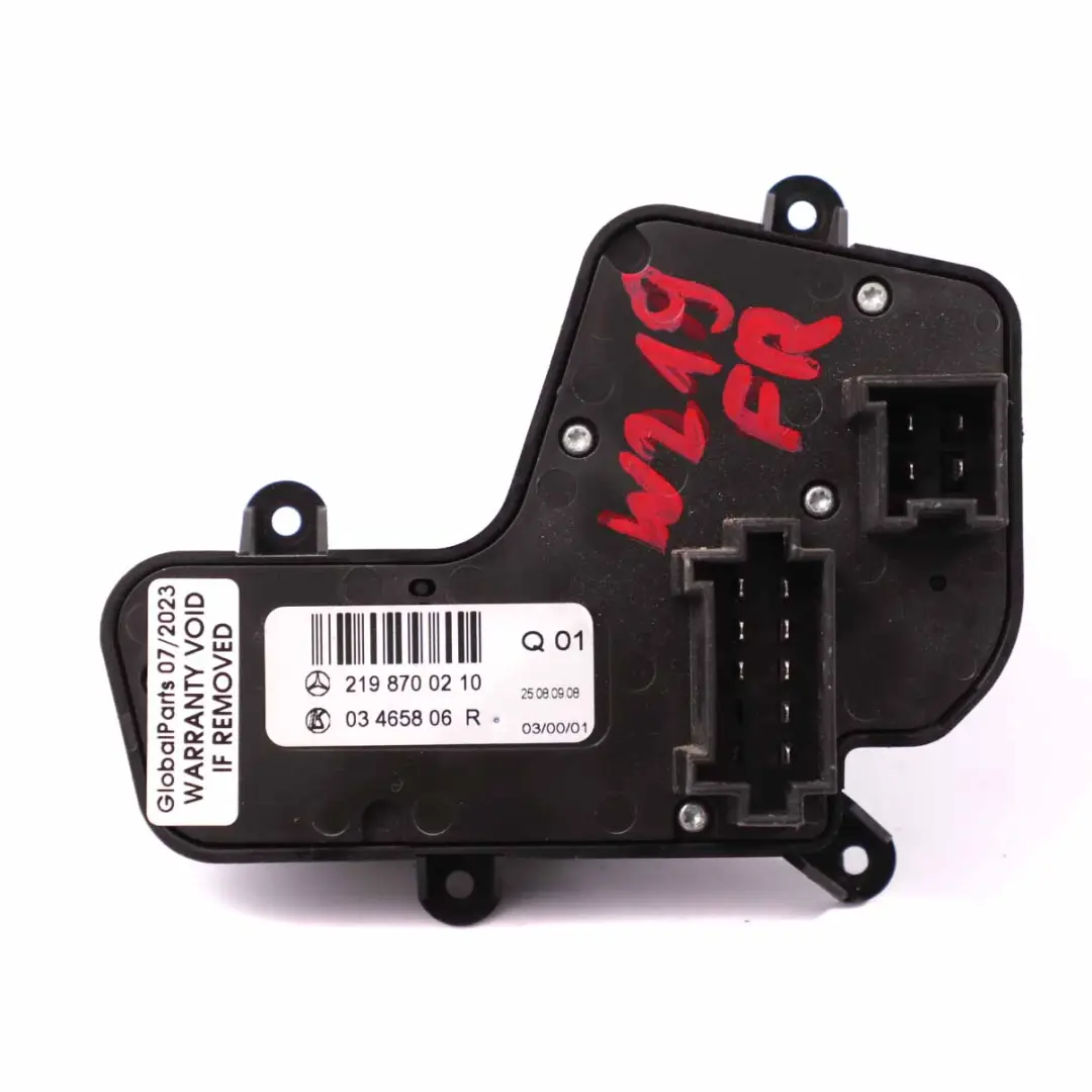 Mercedes CLS C219 Vorder sitz schalter rechts Panel verstellung - SKU A2198700210 - Teilenummer A2198700210