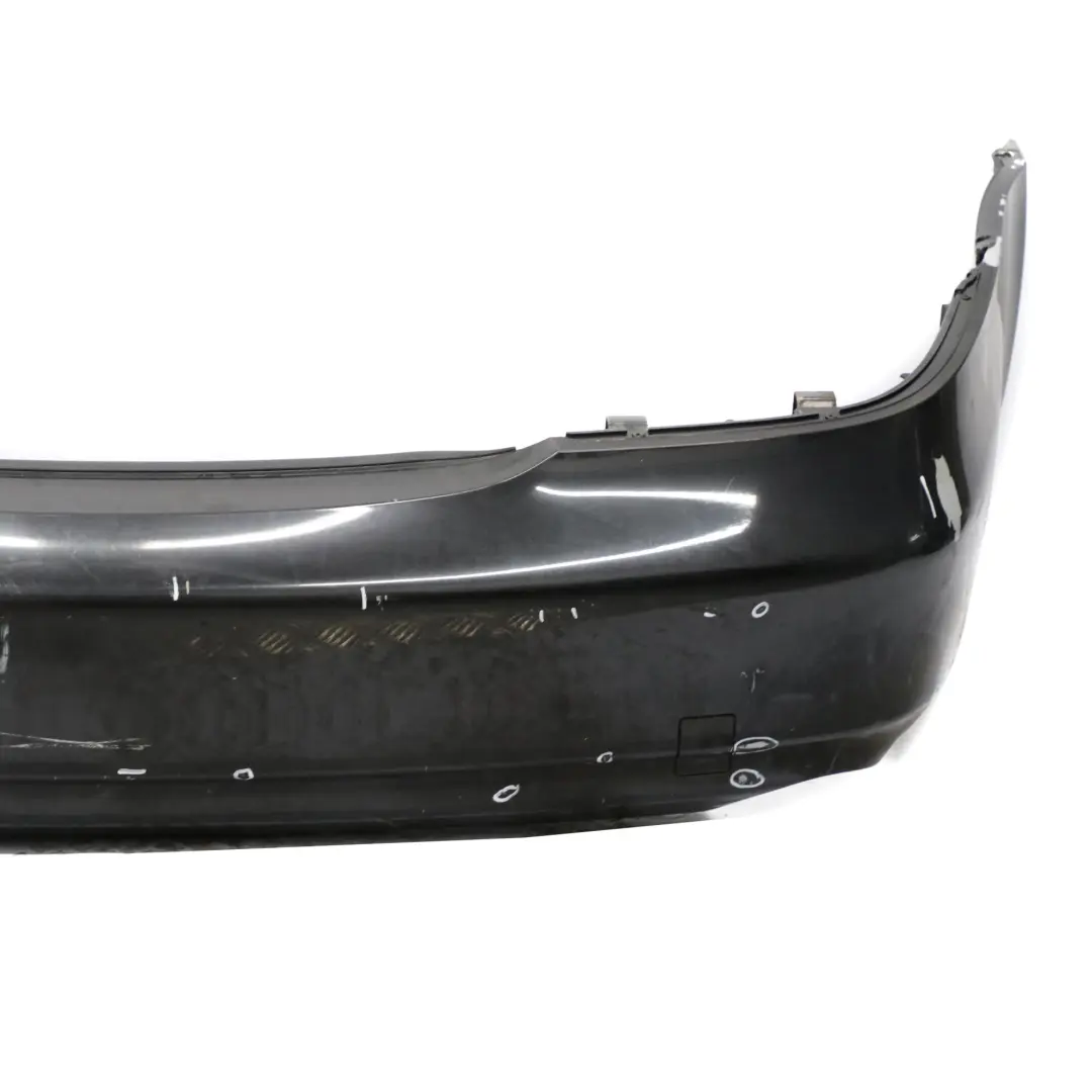 W219 Rear Bumper Trim Panel Covering Obsidian Black Metallic - 197 to Mercedes with Part number A2198800183 Mercedes W219 Rear Bumper Trim Panel Covering Obsidian Black Metallic - 197 - SKU A2198800183-OB - Part number A2198800183