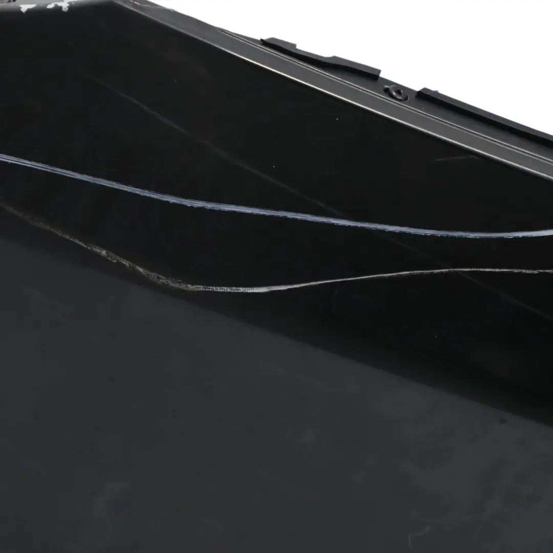 W219 Rear Bumper Trim Panel Covering Obsidian Black Metallic - 197 to Mercedes with Part number A2198800183 Mercedes W219 Rear Bumper Trim Panel Covering Obsidian Black Metallic - 197 - SKU A2198800183-OB - Part number A2198800183