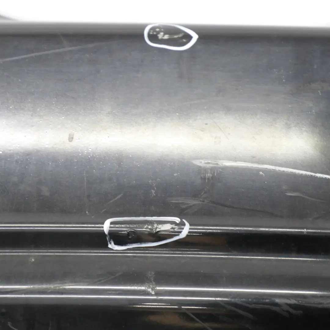 W219 Rear Bumper Trim Panel Covering Obsidian Black Metallic - 197 to Mercedes with Part number A2198800183 Mercedes W219 Rear Bumper Trim Panel Covering Obsidian Black Metallic - 197 - SKU A2198800183-OB - Part number A2198800183