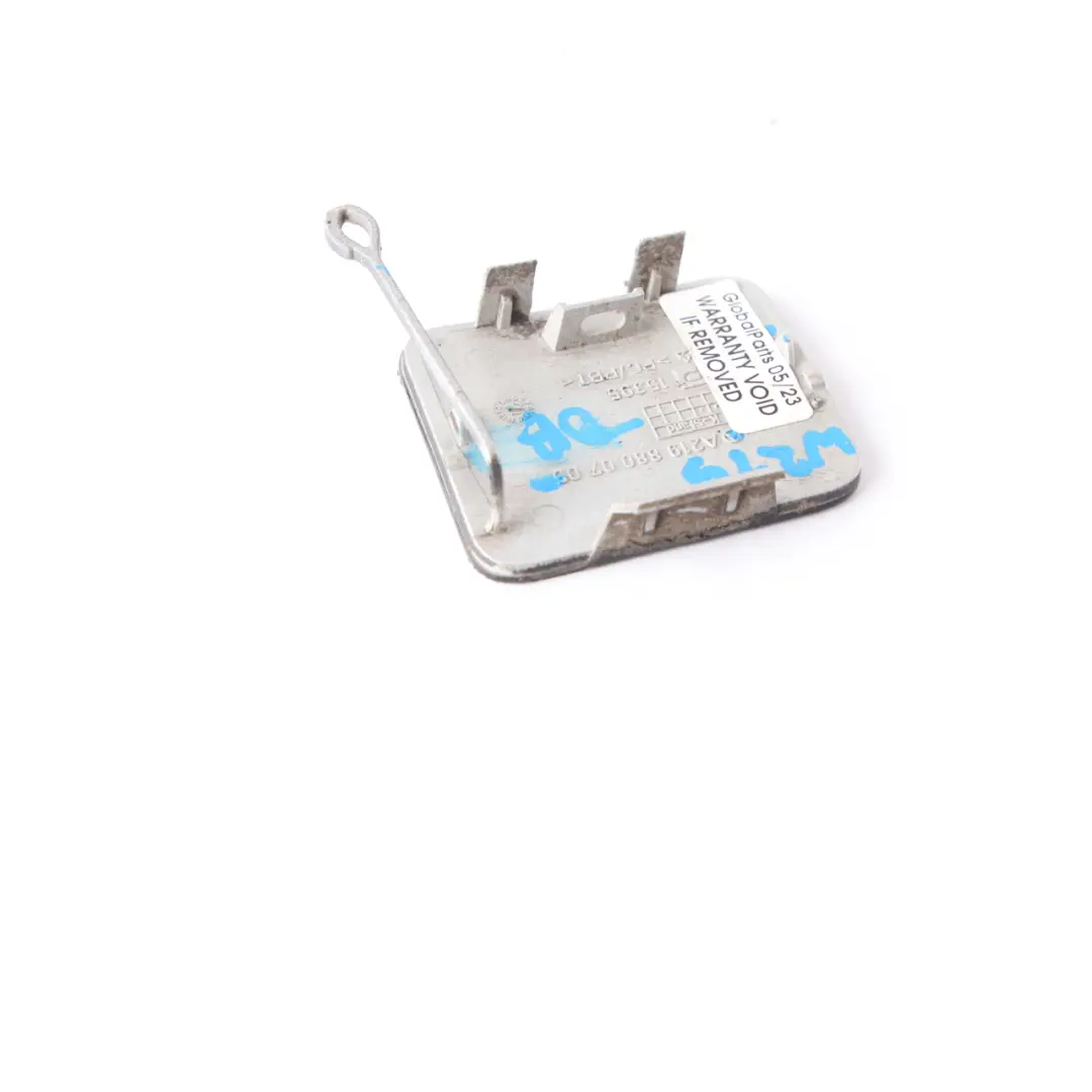 W219 Rear Bumper Flap Towing Eye Cover Obsidian Black - 197 to Mercedes with Part number A2198800705 Mercedes W219 Rear Bumper Flap Towing Eye Cover Obsidian Black - 197 - SKU A2198800705-OB - Part number A2198800705