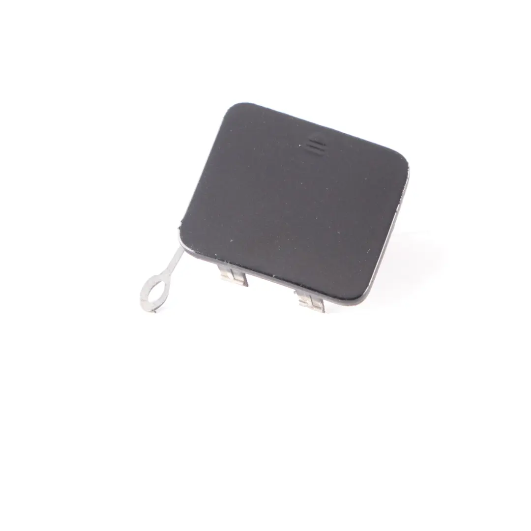 W219 Rear Bumper Flap Towing Eye Cover Obsidian Black - 197 to Mercedes with Part number A2198800705 Mercedes W219 Rear Bumper Flap Towing Eye Cover Obsidian Black - 197 - SKU A2198800705-OB - Part number A2198800705