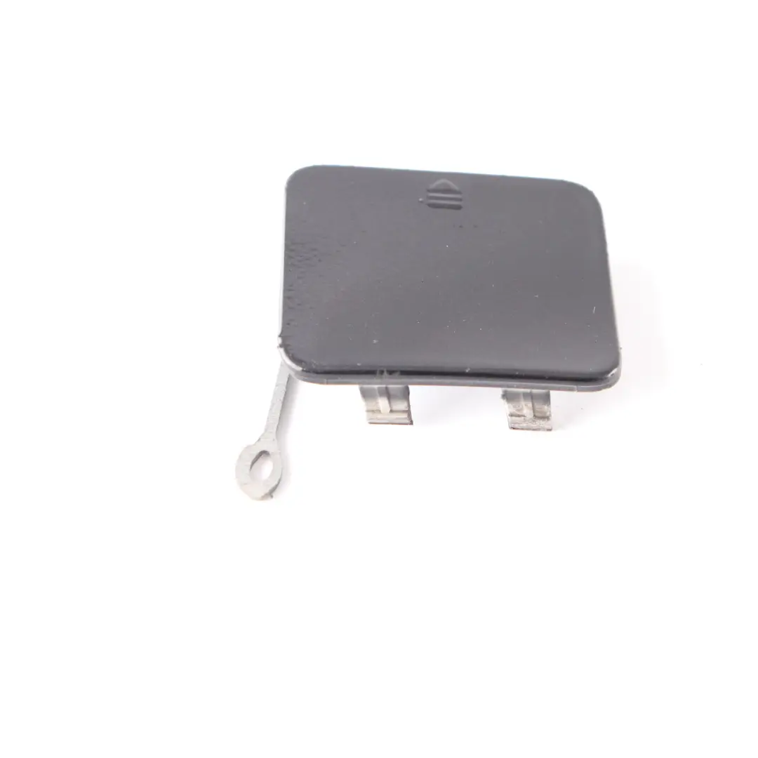 W219 Rear Bumper Flap Towing Eye Cover Obsidian Black - 197 to Mercedes with Part number A2198800705 Mercedes W219 Rear Bumper Flap Towing Eye Cover Obsidian Black - 197 - SKU A2198800705-OB - Part number A2198800705