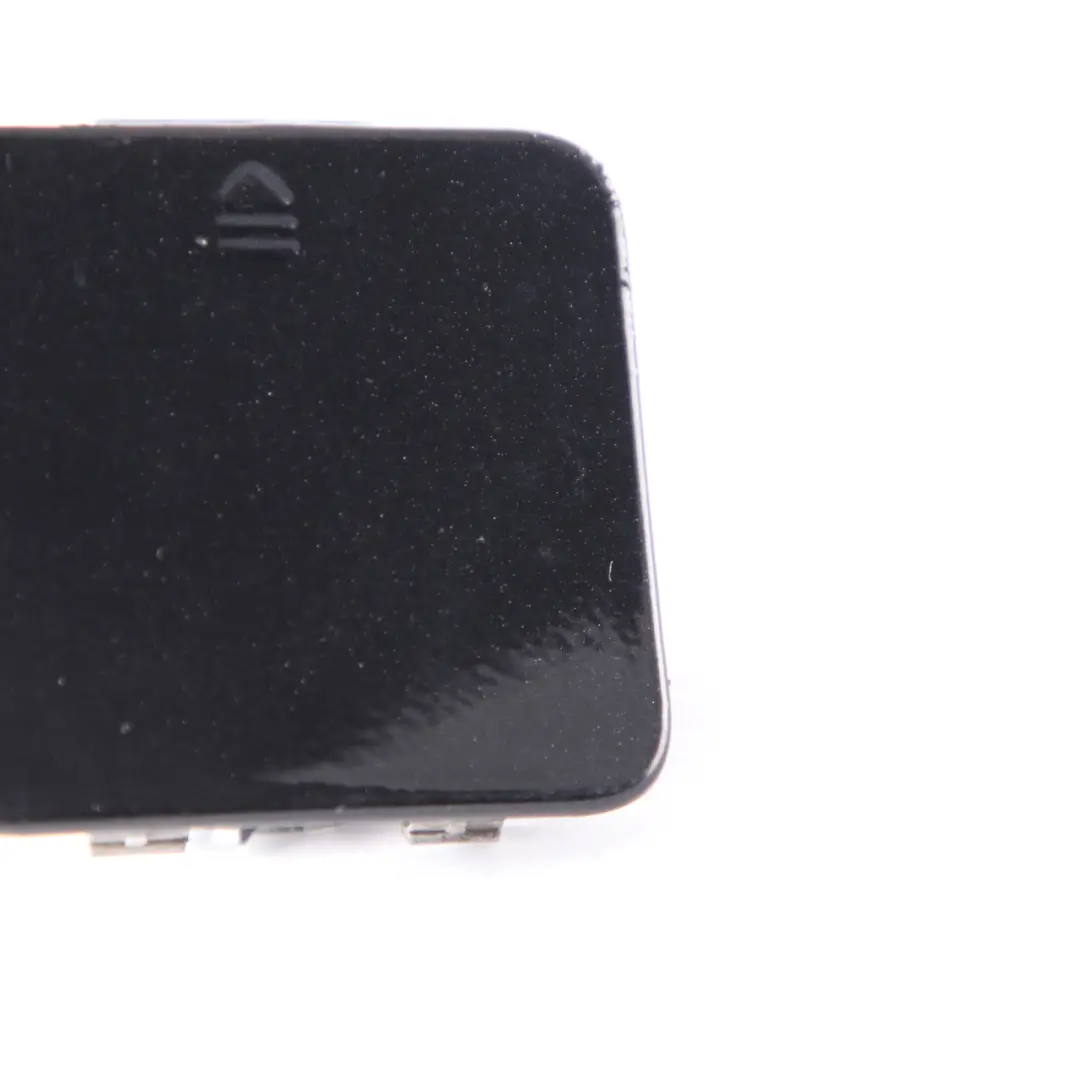 W219 Rear Bumper Flap Towing Eye Cover Obsidian Black - 197 to Mercedes with Part number A2198800705 Mercedes W219 Rear Bumper Flap Towing Eye Cover Obsidian Black - 197 - SKU A2198800705-OB - Part number A2198800705