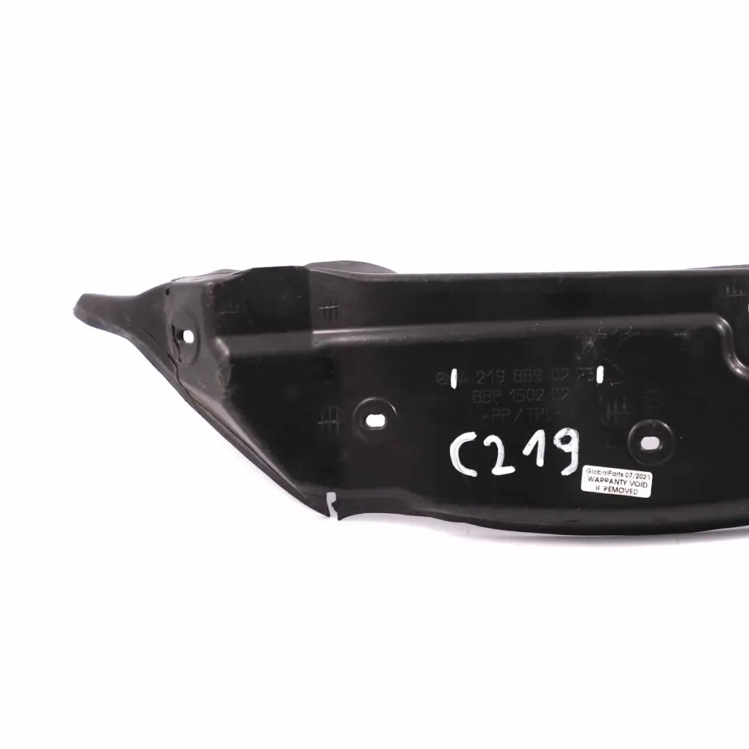 W219 Side Wing Panel Front Right O/S Fender Cover Trim to Mercedes CLS with Part number A2198890225 Mercedes CLS W219 Side Wing Panel Front Right O/S Fender Cover Trim - SKU A2198890225 - Part number A2198890225