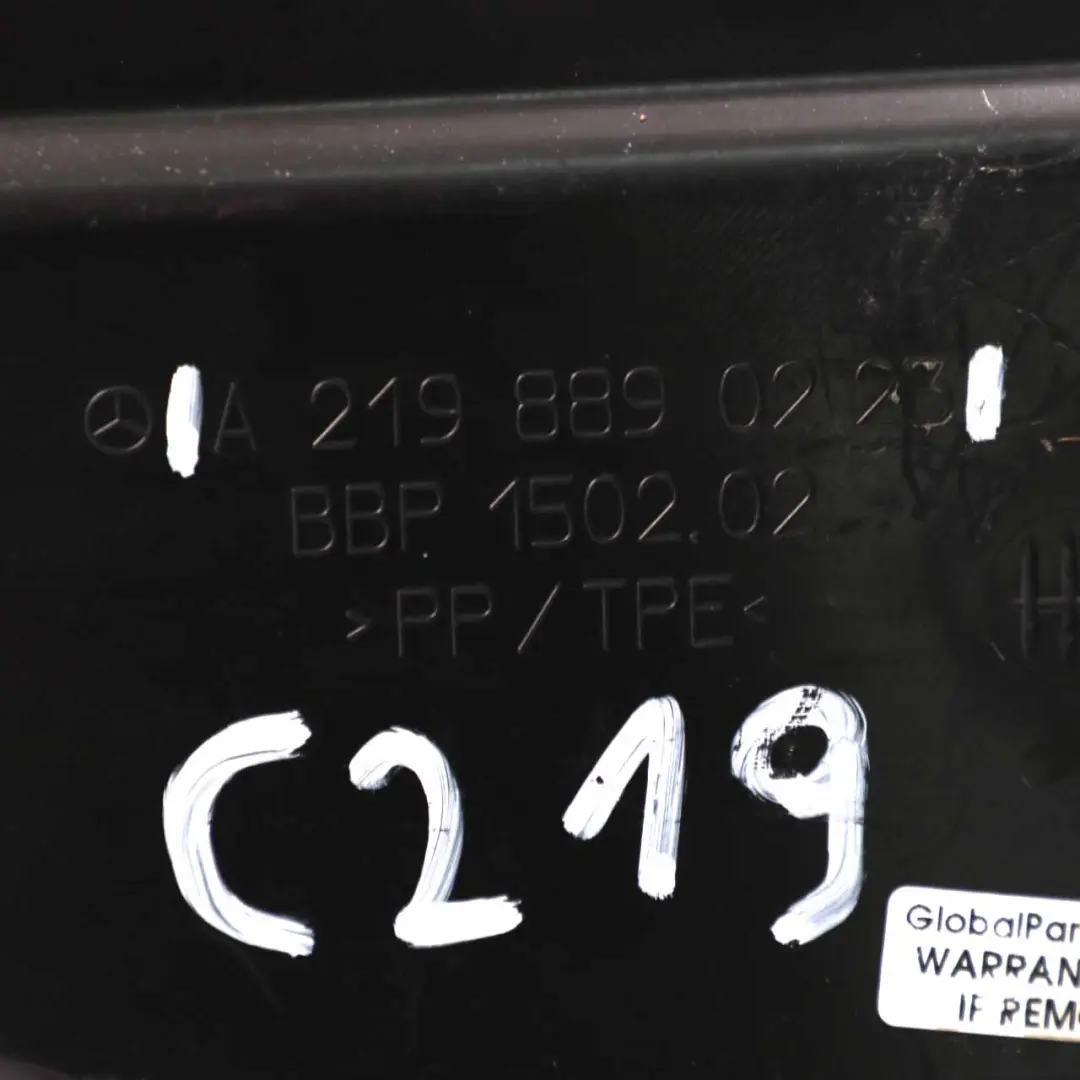 Mercedes CLS W219 Panel lateral delantero derecho Tapa embelecedor - SKU A2198890225 - Número de pieza A2198890225