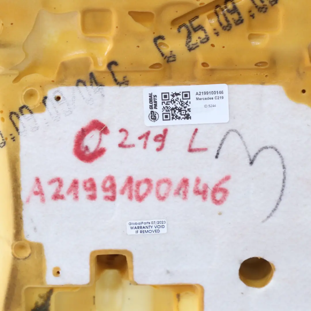 Mercedes W219 Grzane Siedzisko Fotela Przód Lewo Skóra Czarna - SKU A2199100146 - Numer Części A2199100146