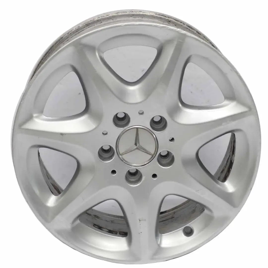 Cerchio in lega a 7 razze 16" 7,5J ET:46 per Mercedes W220 con numero di parte A2204012302 Mercedes W220 Cerchio in lega a 7 razze 16" 7,5J ET:46 - SKU A2204012302-1 - Numero di parte A2204012302