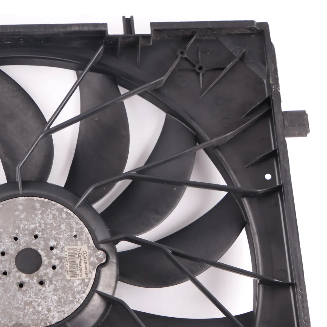 Mercedes W220 Engine Cooling Radiator Pack Fan Motor 850W 13V A2205000393 - SKU A2205000293-1 - Part number A2205000293