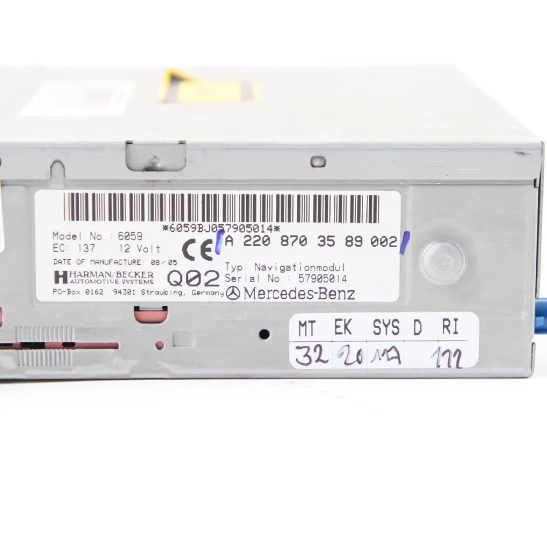  Navigation Player Mercedes W211 W219 DVD CD Reader Control Unit - SKU A2208703589 - Part number A2208703589