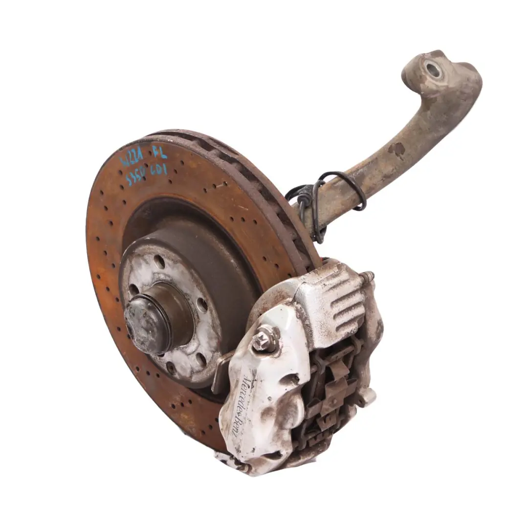 Mercedes W221 350 AMG Suspension Avant Gauche Leg Brake Wheel Carrier - SKU A2213324501 - Numéro de pièce A2213324501