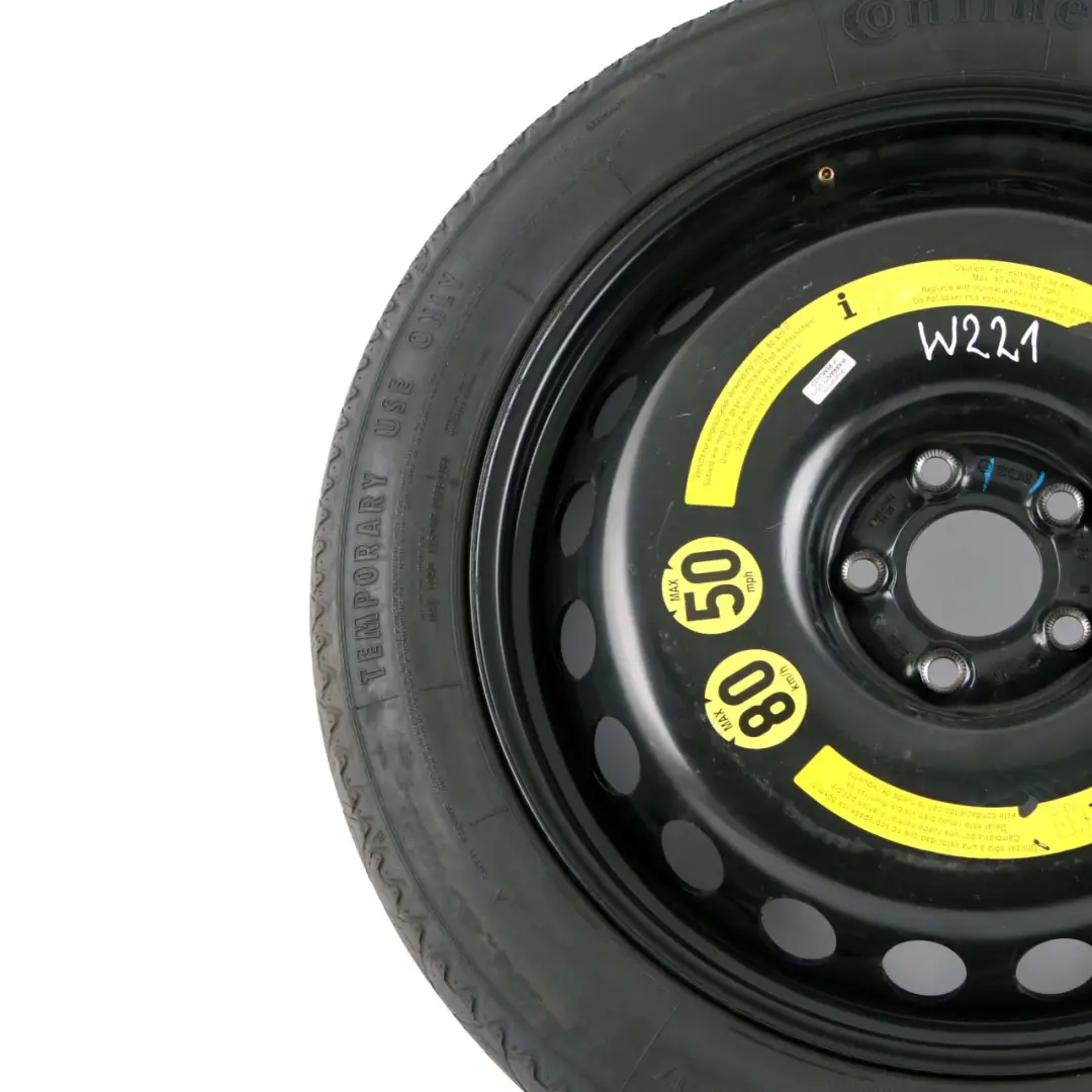 Mercedes W221 Compact Spare Wheel Steel R19 Tyre 155/70 - SKU A2214000202 - Part number A2214000202