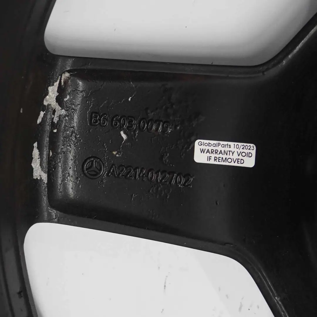  Llanta de aleación Mercedes W221 AMG Negra 19" 9,5J ET:43 - SKU A2214012702-1 - Número de pieza A2214012702