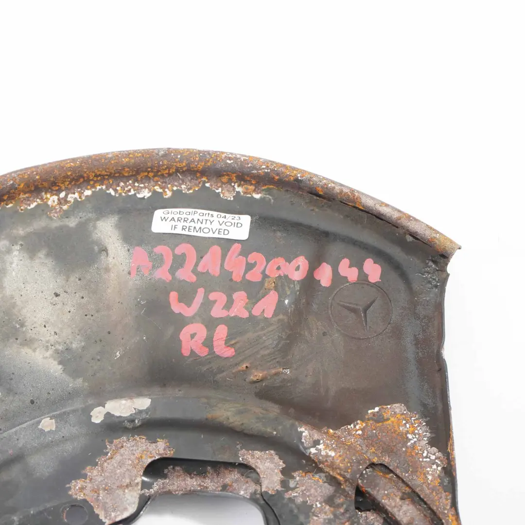 Bremsscheibenteller Mercedes W221 Hinten Links Schutzblech für mit Teilenummer A2214200144 Bremsscheibenteller Mercedes W221 Hinten Links Schutzblech - SKU A2214200144 - Teilenummer A2214200144