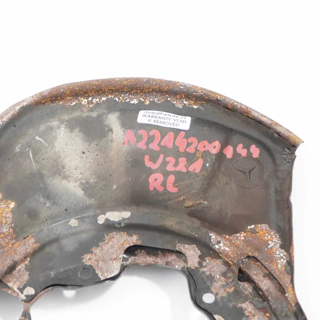 Bremsscheibenteller Mercedes W221 Hinten Links Schutzblech für mit Teilenummer A2214200144 Bremsscheibenteller Mercedes W221 Hinten Links Schutzblech - SKU A2214200144 - Teilenummer A2214200144