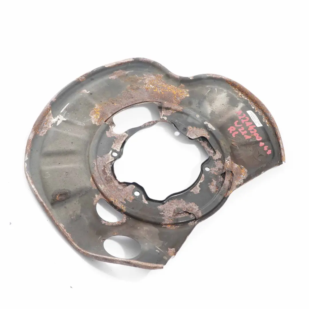 posteriore sinistra Piastra disco freno protezione disque frein per Mercedes W221 con numero di parte A2214200144 Mercedes W221 posteriore sinistra Piastra disco freno protezione disque frein - SKU A2214200144 - Numero di parte A2214200144