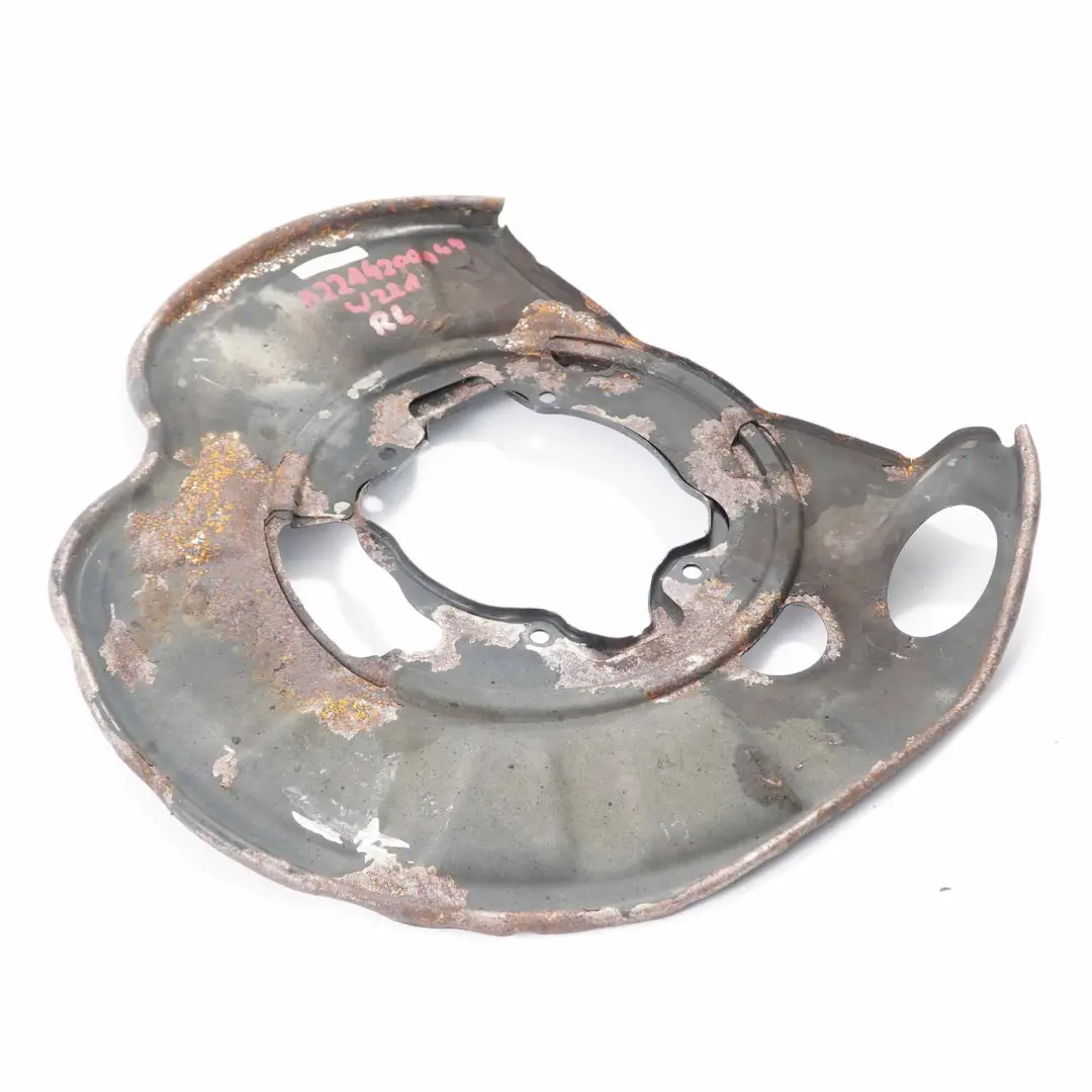 posteriore sinistra Piastra disco freno protezione disque frein per Mercedes W221 con numero di parte A2214200144 Mercedes W221 posteriore sinistra Piastra disco freno protezione disque frein - SKU A2214200144 - Numero di parte A2214200144