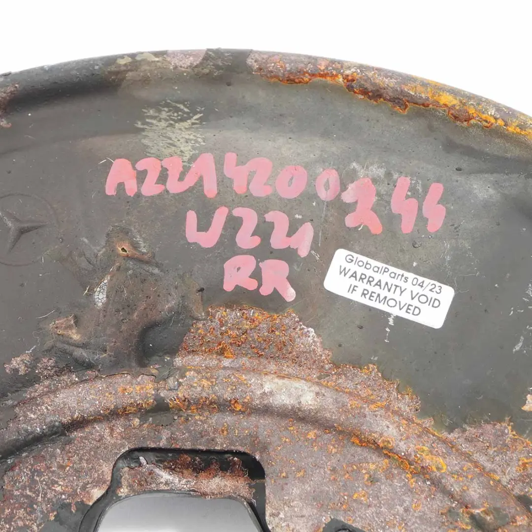 Bremsscheibenteller Mercedes W221 Hinten Rechts Schutzblech für mit Teilenummer A2214200244 Bremsscheibenteller Mercedes W221 Hinten Rechts Schutzblech - SKU A2214200244 - Teilenummer A2214200244