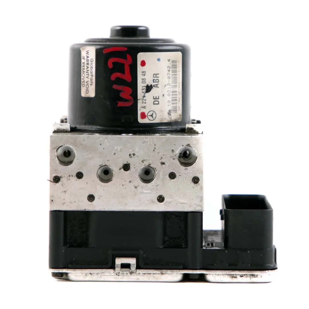 Mercedes-Benz S-Class W221 ABS Distronic Plus Hydraulic Brake Pump Unit Module to with Part number A2214310848 Mercedes-Benz S-Class W221 ABS Distronic Plus Hydraulic Brake Pump Unit Module - SKU A2214310848 - Part number A2214310848