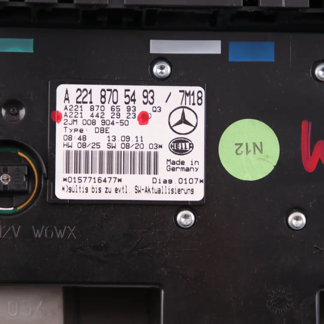 Mercedes W221 Sunroof Control Panel Switch Button Light - SKU A2214422923 - Part number A2214422923