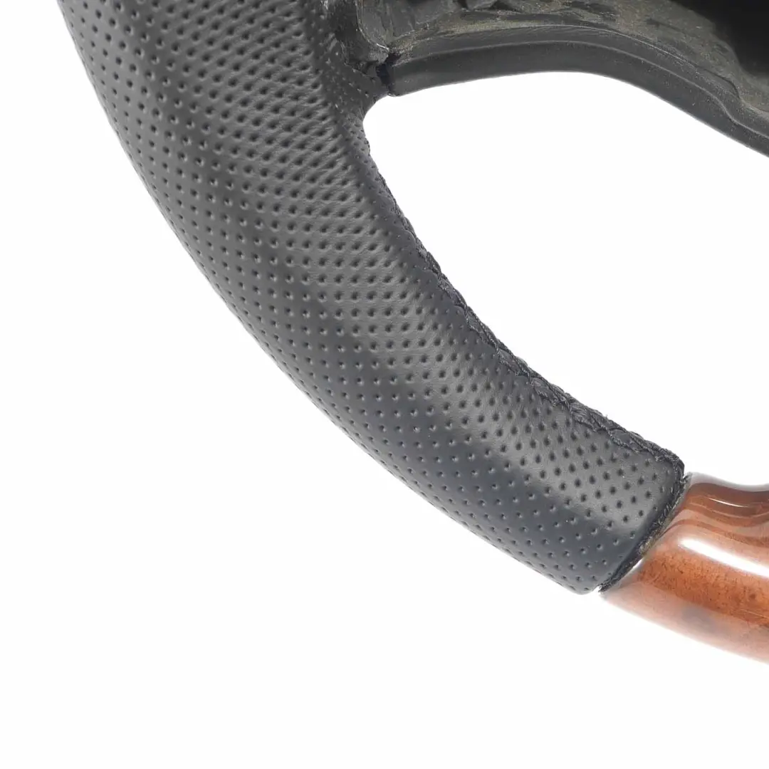 Mercedes C216 W221 NEU Schwarzes Lederlenkrad Holz Gratnuss - SKU A2214600303-1 - Teilenummer A2214600303