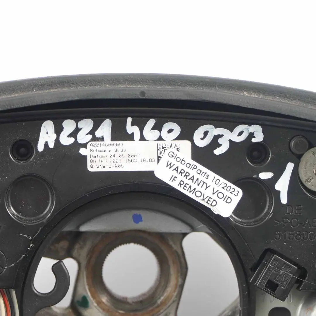 Mercedes C216 W221 NEU Schwarzes Lederlenkrad Holz Gratnuss - SKU A2214600303-1 - Teilenummer A2214600303