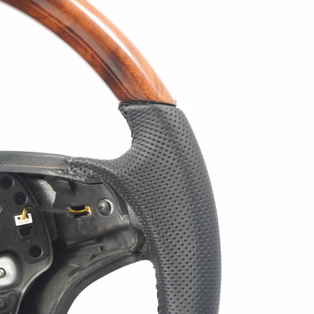 Mercedes C216 W221 NUOVO Volante in pelle nera in radica di noce - SKU A2214600303-1 - Numero di parte A2214600303