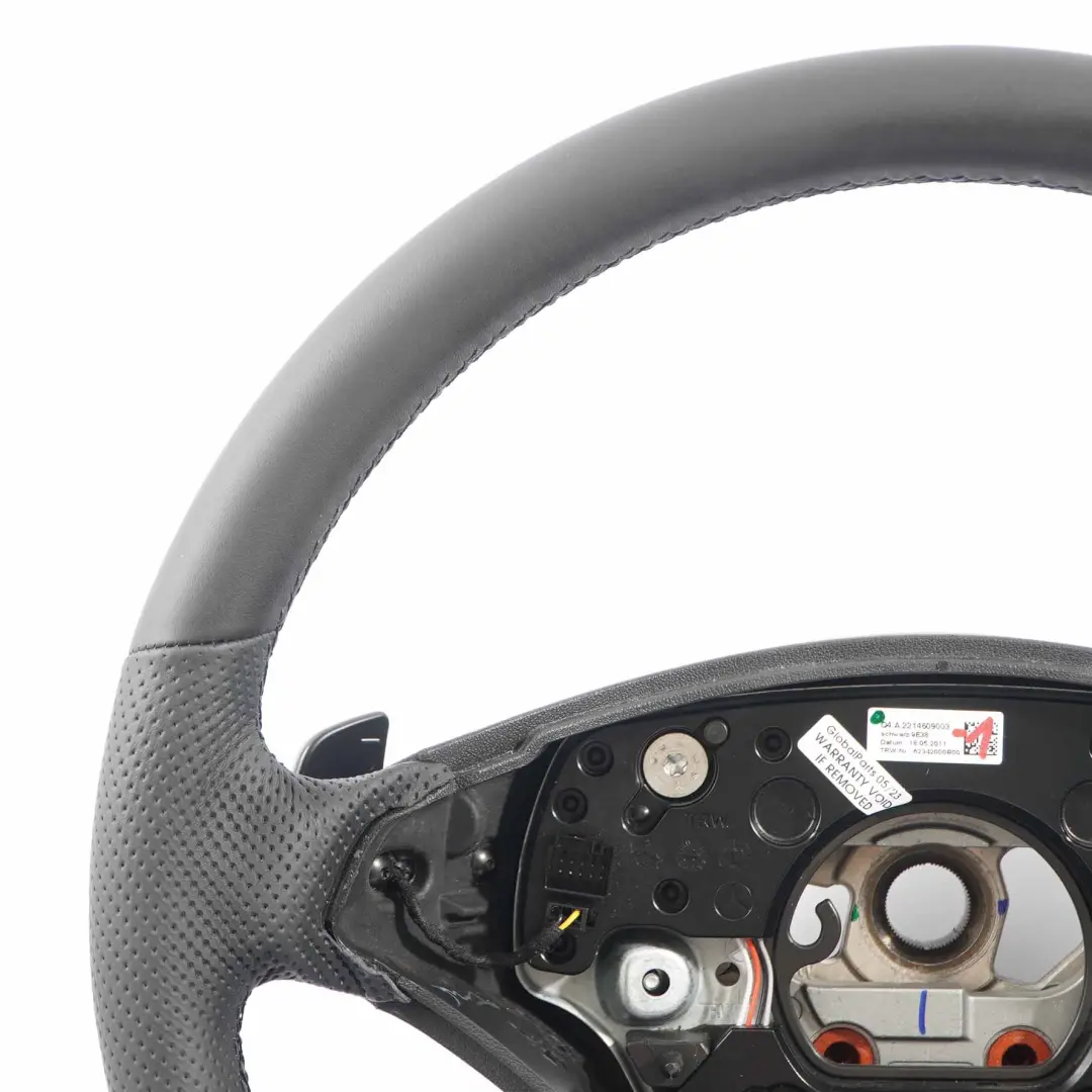 Mercedes W221 NUOVO Volante in Pelle Nera Palette del Cambio - SKU A2214609003-1 - Numero di parte A2214609003
