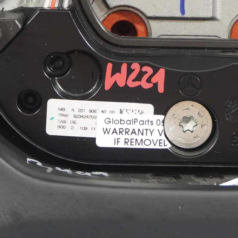 Mercedes W221 NUOVO Volante in Pelle Nera Palette del Cambio - SKU A2214609003-1 - Numero di parte A2214609003
