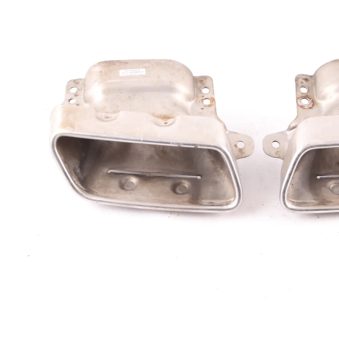 Left Right N/O/S Exhaust Muffler Pipe Tip Chrome to Mercedes W176 W221 Rear with Part number A2214903527 Mercedes W176 W221 Rear Left Right N/O/S Exhaust Muffler Pipe Tip Chrome - SKU A2214903527 - Part number A2214903527