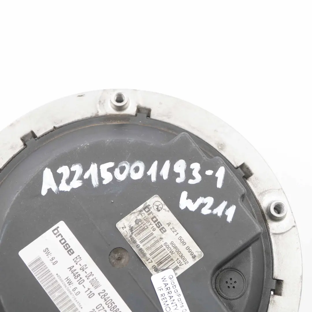 Fan Motor Mercedes W221 Engine Cooling Radiator Control Module A2215000993 to with Part number A2215001193 Fan Motor Mercedes W221 Engine Cooling Radiator Control Module A2215000993 - SKU A2215001193-1 - Part number A2215001193