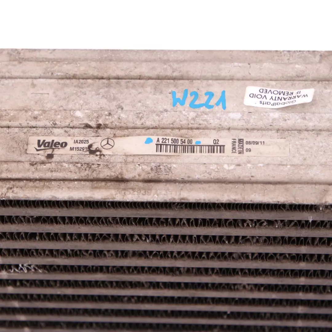 Mercedes-Benz S W221 OM642 Charge Air Cooler Intercooler Radiator to with Part number A2215005400 Mercedes-Benz S W221 OM642 Charge Air Cooler Intercooler Radiator - SKU A2215005400 - Part number A2215005400