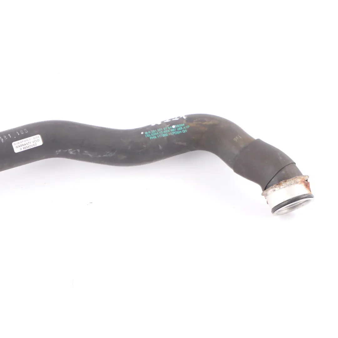 Mercedes W221 OM642 Coolant Rubber Hose Pipe Upper Top At Radiator - SKU A2215010784 - Part number A2215010784