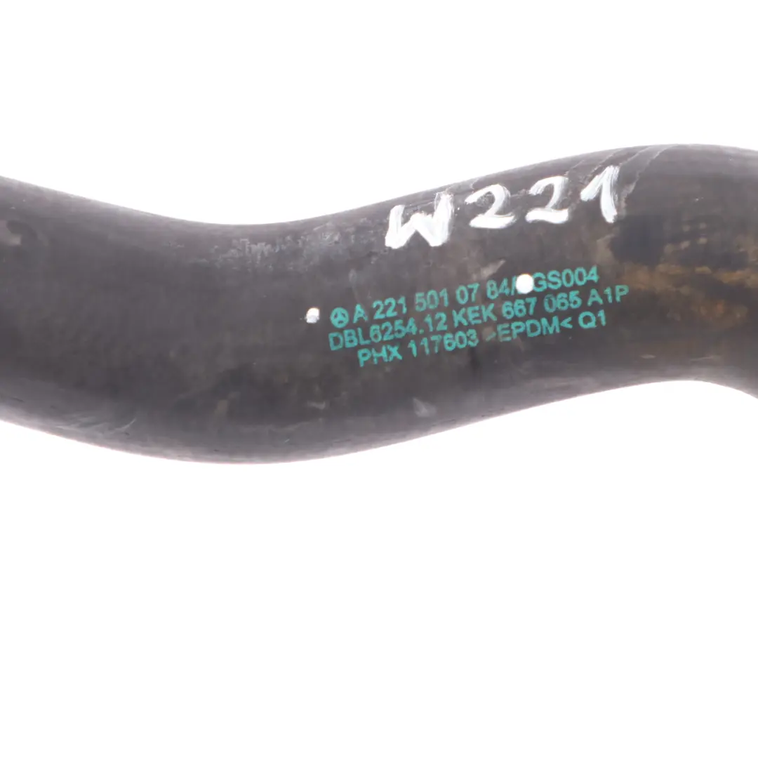 OM642 Coolant Rubber Hose Pipe Upper Top At Radiator to Mercedes W221 with Part number A2215010784 Mercedes W221 OM642 Coolant Rubber Hose Pipe Upper Top At Radiator - SKU A2215010784 - Part number A2215010784