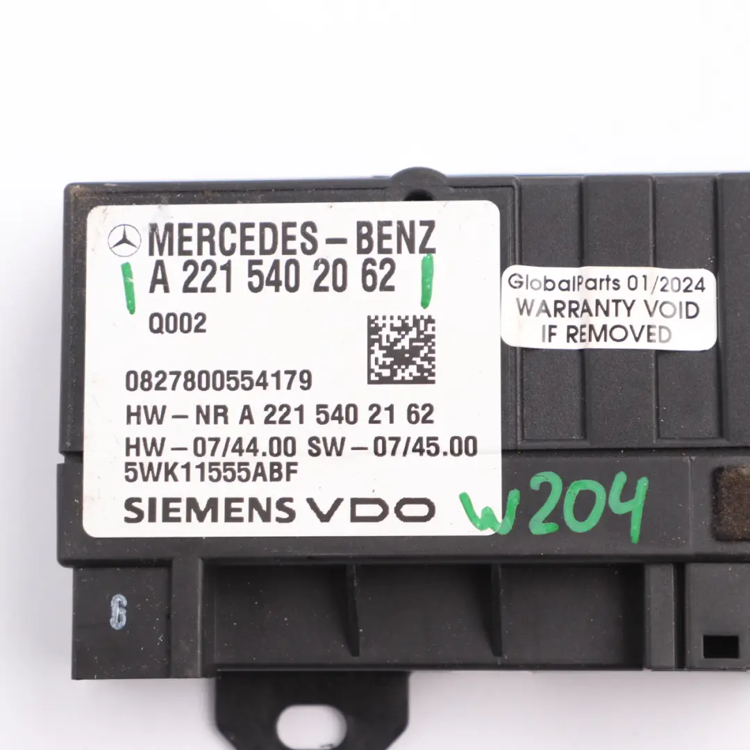 Mercedes W164 W204 Moduł Sterownik Pompy Paliwa - SKU A2215402062 - Numer Części A2215402062