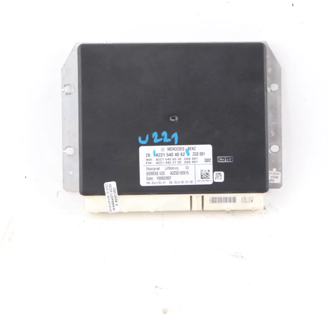 Suspension Control Unit Module Airmatic Mercedes W221 Air - SKU A2215404062 - Part number A2215404062