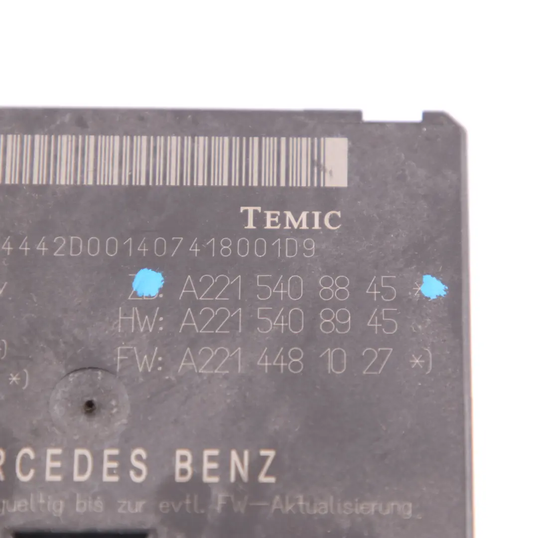 Unità di controllo gateway Modulo ECU per Mercedes W221 con numero di parte A2215408845 Mercedes W221 Unità di controllo gateway Modulo ECU - SKU A2215408845 - Numero di parte A2215408845