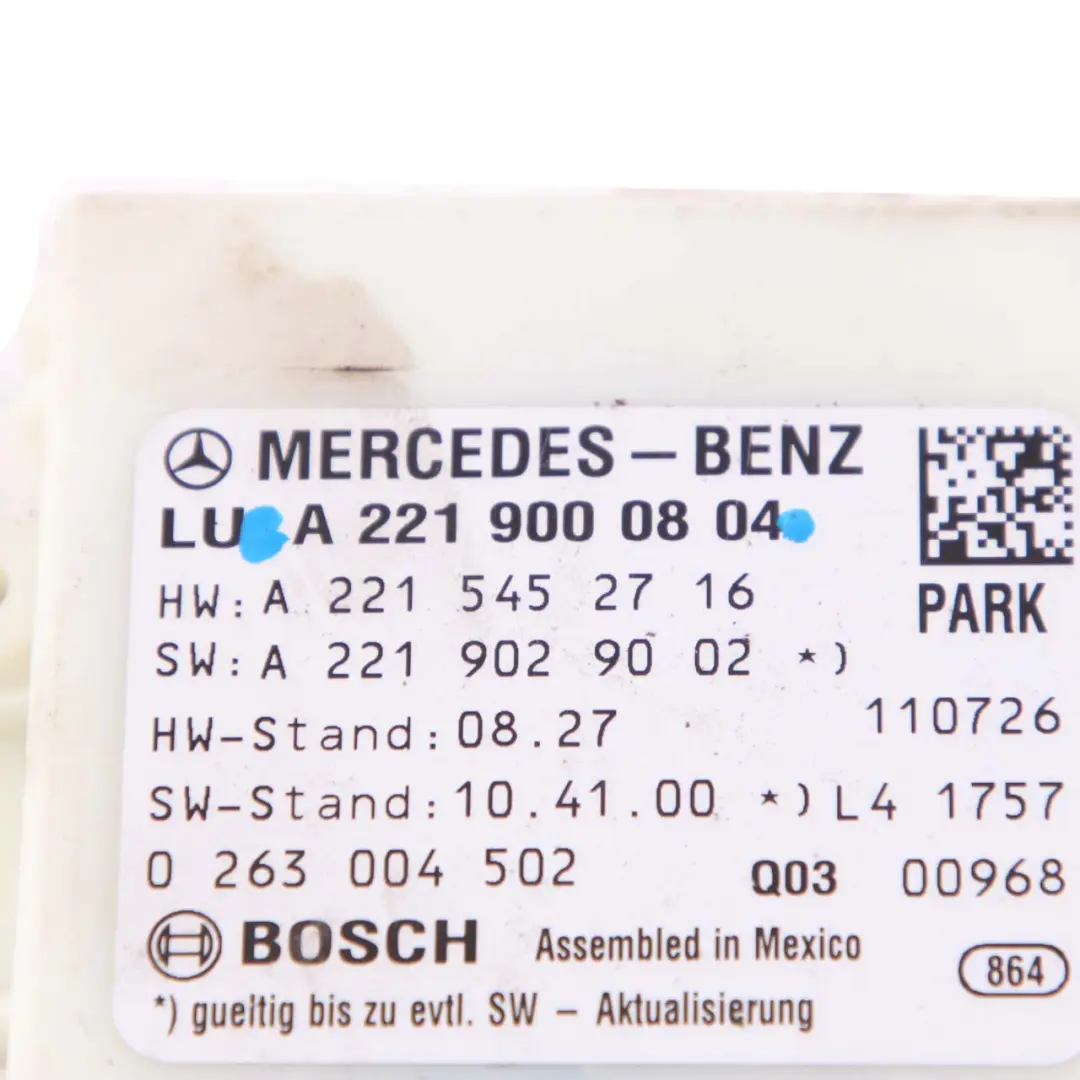 Mercedes-Benz S-Class W221 PDC Parking Sensor Control Unit Module to with Part number A2215452716 Mercedes-Benz S-Class W221 PDC Parking Sensor Control Unit Module - SKU A2215452716 - Part number A2215452716