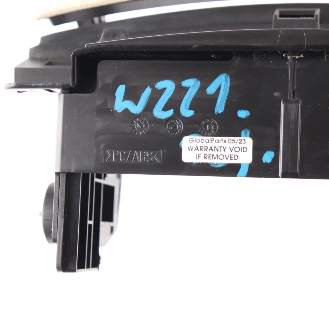 Mercedes W221 Center Console Trim CD Player Cover Beige - SKU A2216800834-1 - Part number A2216800834
