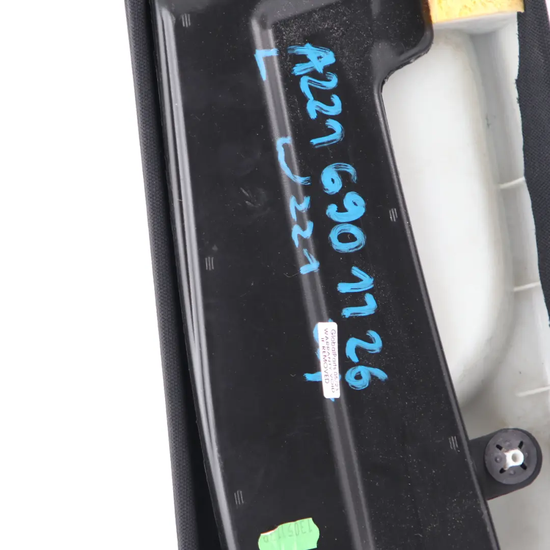 Trim Cover Left N/S B-Pillar Middle Trim Panel Black to Mercedes W221 with Part number A2216901126 Mercedes W221 Trim Cover Left N/S B-Pillar Middle Trim Panel Black - SKU A2216901126 - Part number A2216901126