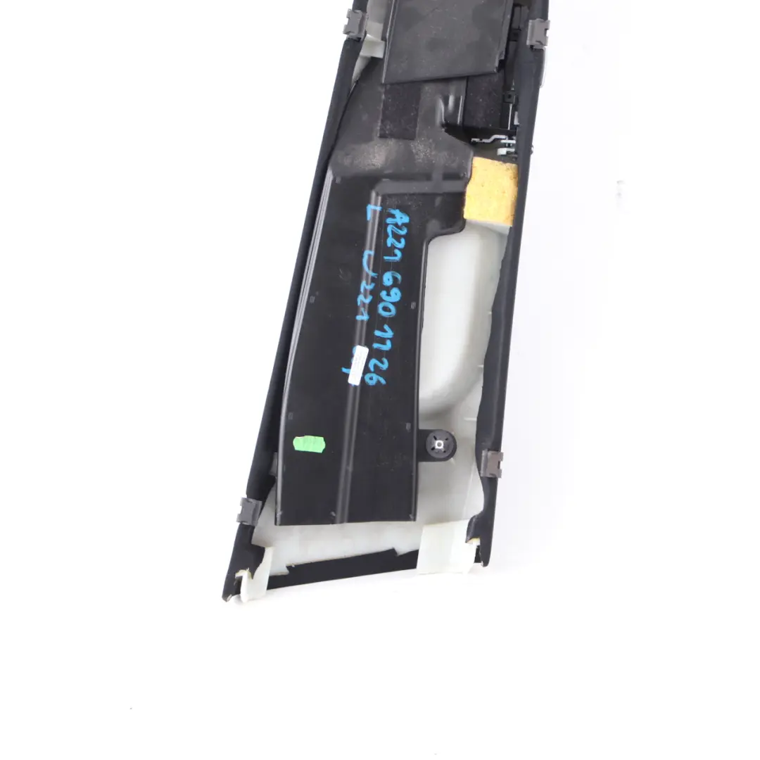 Mercedes W221 Trim Cover Left N/S B-Pillar Middle Trim Panel Black - SKU A2216901126 - Part number A2216901126