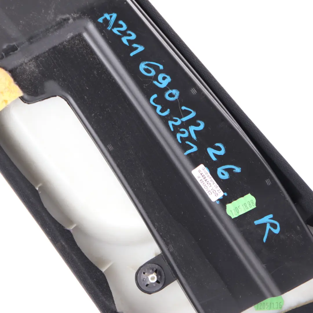 Trim Cover Right O/S B-Pillar Middle Trim Panel Black to Mercedes W221 with Part number A2216901226 Mercedes W221 Trim Cover Right O/S B-Pillar Middle Trim Panel Black - SKU A2216901226 - Part number A2216901226