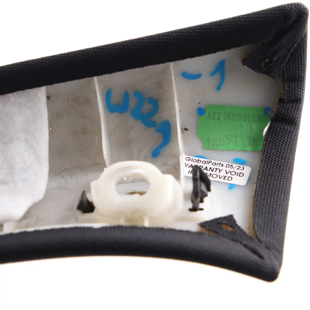 Mercedes W221 Cache-colonne du pilier A avant droit noir - SKU A2216901425-1 - Numéro de pièce A2216901425
