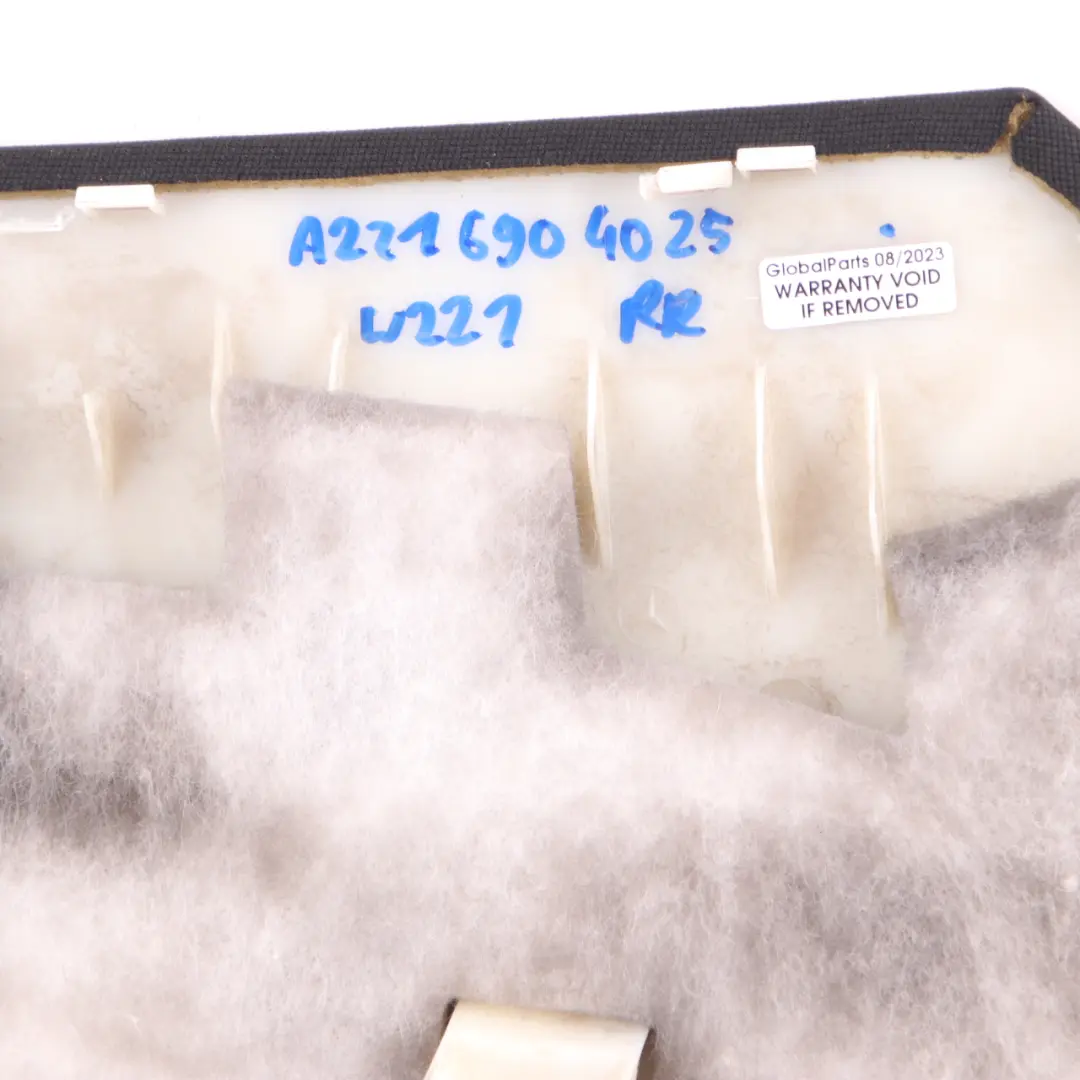 Mercedes W221 C-Pillar Trim Cover Rear Right O/S Lower Panel Black - SKU A2216904025 - Part number A2216904025