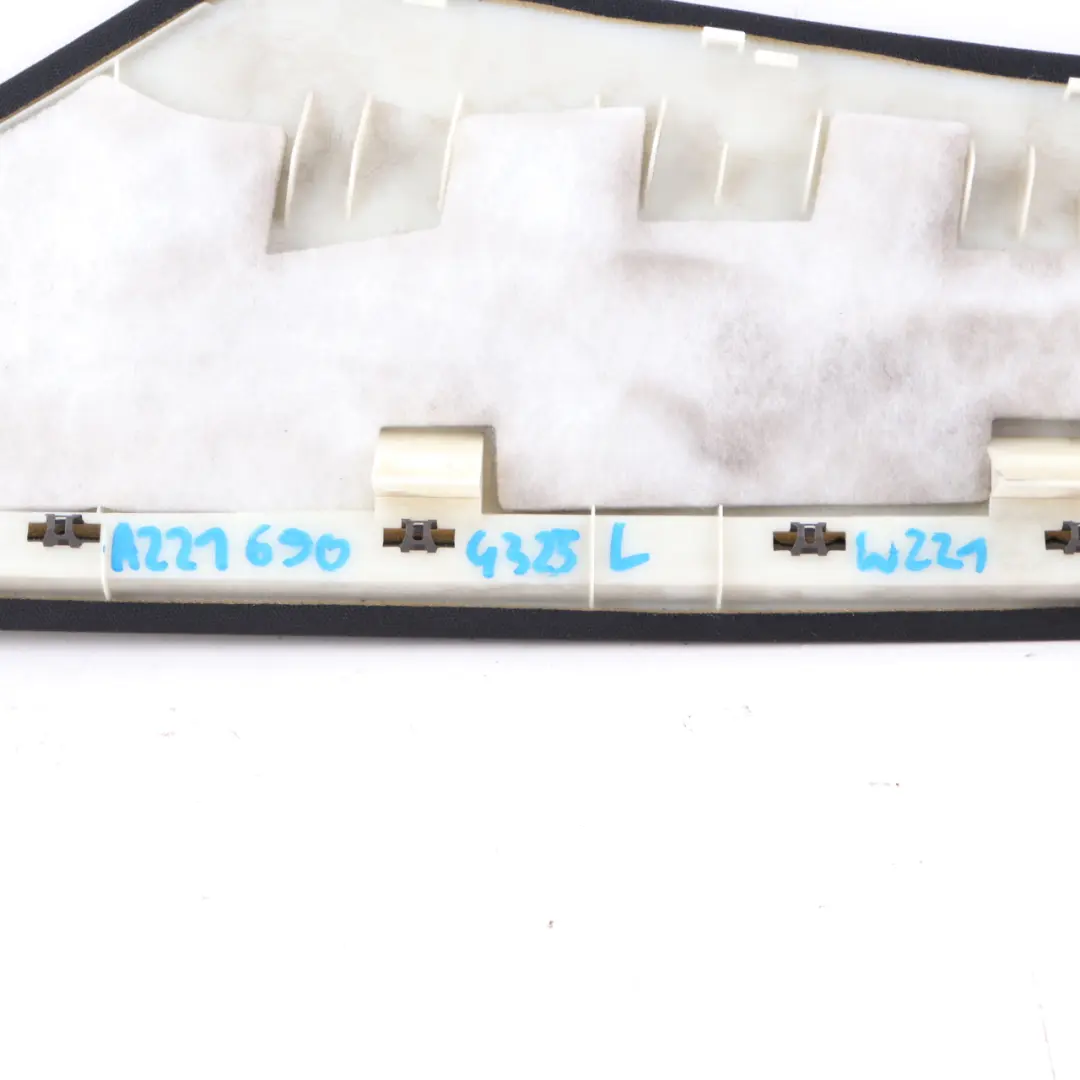 Mercedes W221 Cover Column Trim C Pillar Rear Left N/S Black - SKU A2216904325 - Part number A2216904325