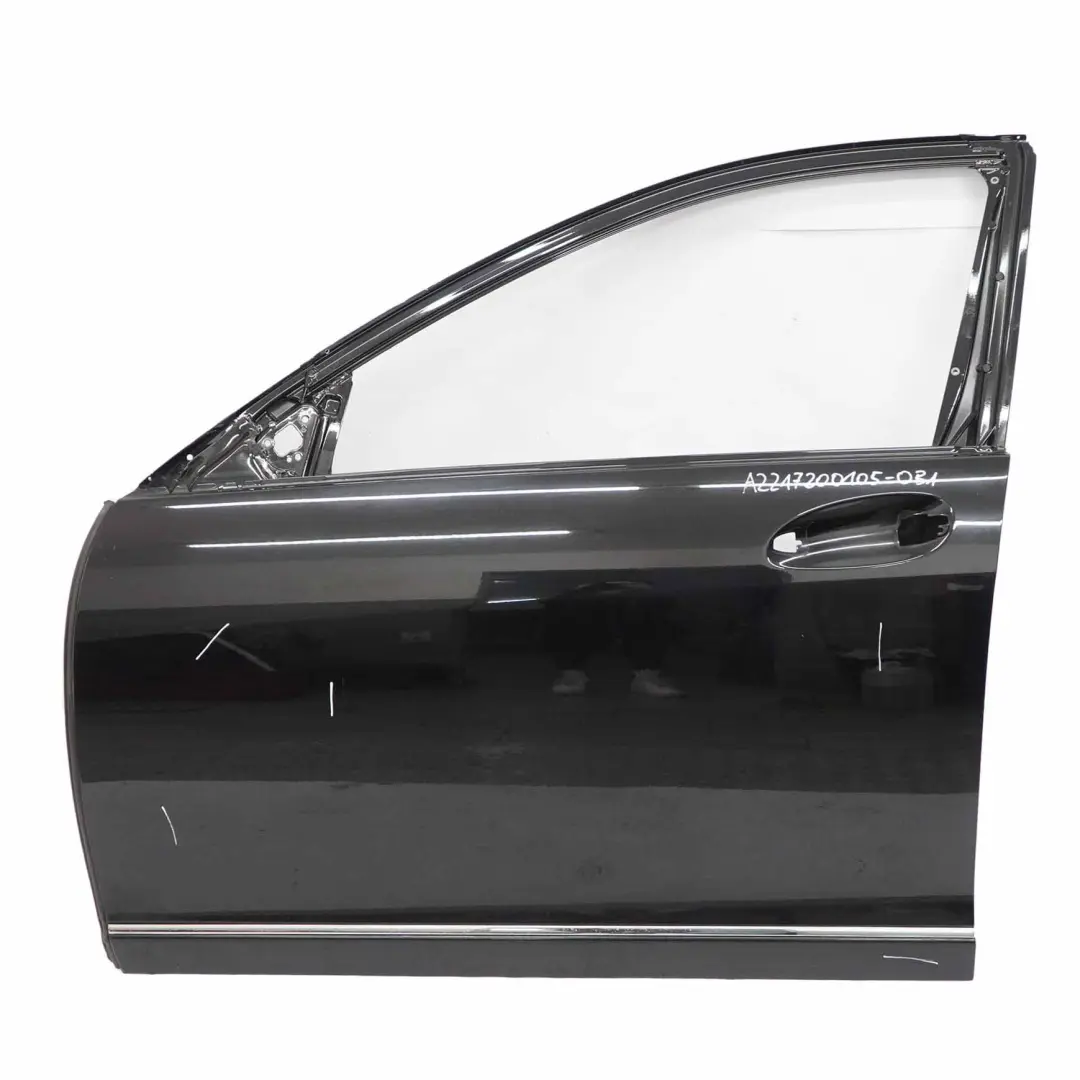 Door Front Left N/S S-Class Obsidian Black Metallic - 197 to Mercedes W221 with Part number A2217200105 Mercedes W221 Door Front Left N/S S-Class Obsidian Black Metallic - 197 - SKU A2217200105-OB1 - Part number A2217200105