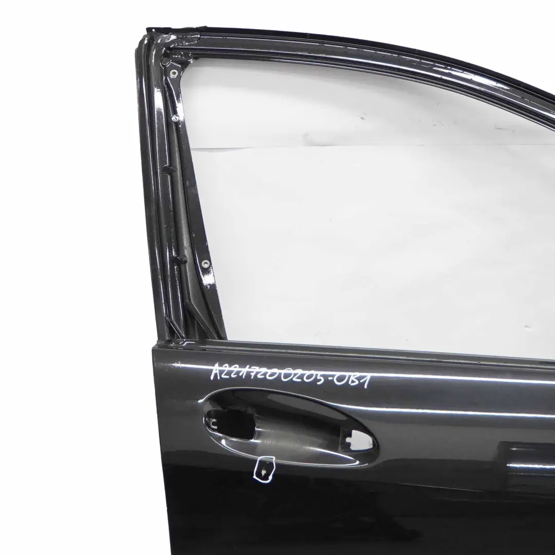 Door Front Right O/S S-Class Obsidian Black Metallic - 197 to Mercedes W221 with Part number A2217200205 Mercedes W221 Door Front Right O/S S-Class Obsidian Black Metallic - 197 - SKU A2217200205-OB1 - Part number A2217200205