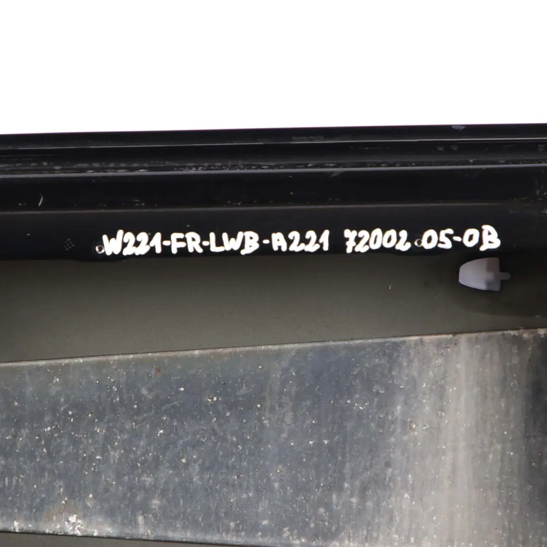 Mercedes-Benz S-Class W221 Door Front Right O/S Obsidian Black Metallic - 197 to with Part number A2217200205 Mercedes-Benz S-Class W221 Door Front Right O/S Obsidian Black Metallic - 197 - SKU A2217200205-OB - Part number A2217200205