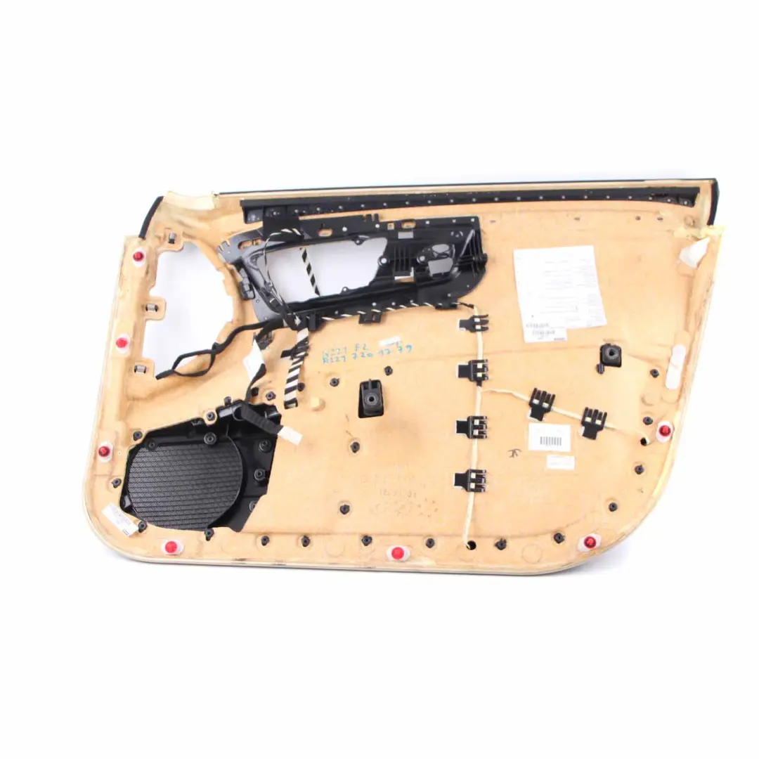 Mercedes W221 Door Card Cover Front Left N/S Trim Panel Beige Leather - SKU A2217201779 - Part number A2217201779